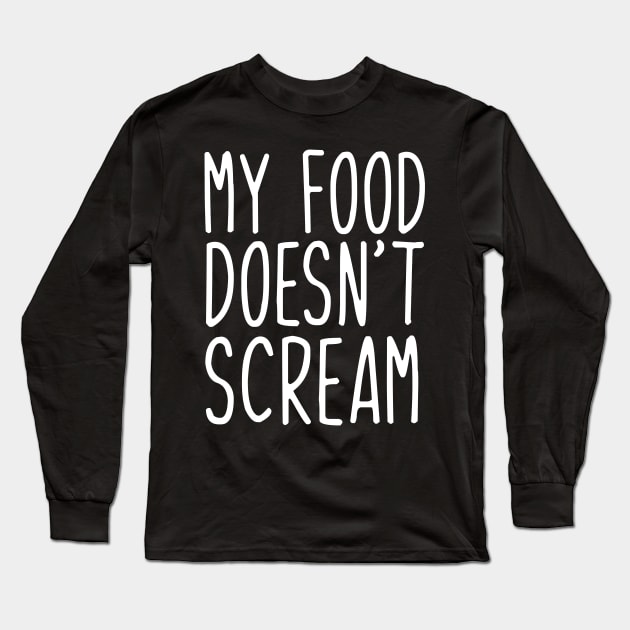 Vegan Food Long Sleeve T-Shirt by Imutobi